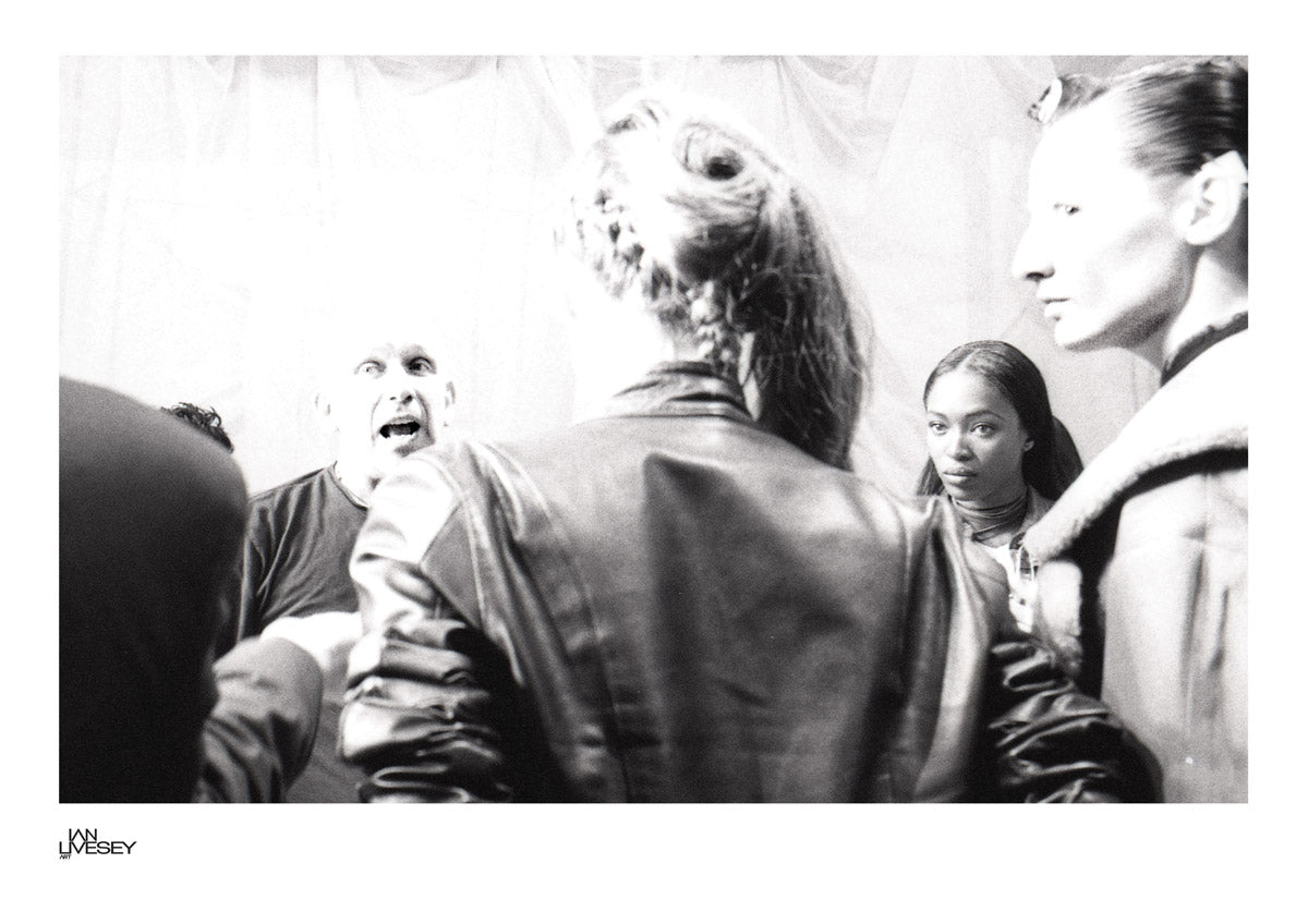 Jean Paul Gaultier with Naomi Campbell - Back Stage Paris Fashion Show - Limited Edition Prints