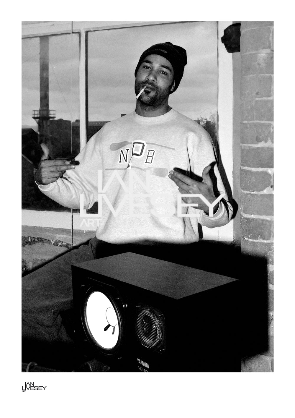 MC Shine - Posing during a Recording Session - Limited Edition Prints