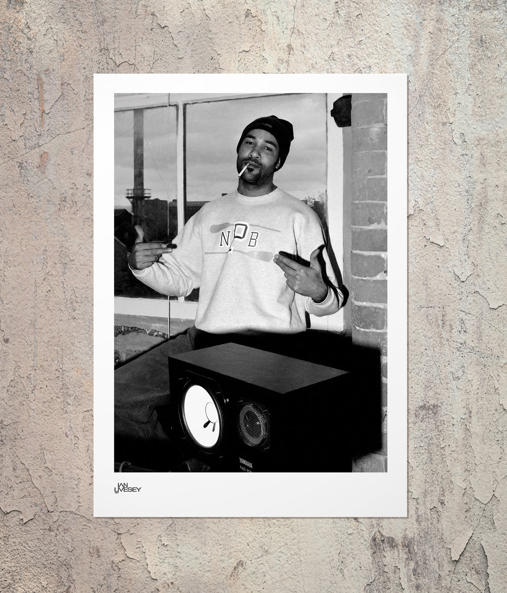 MC Shine - Posing during a Recording Session - Limited Edition Prints