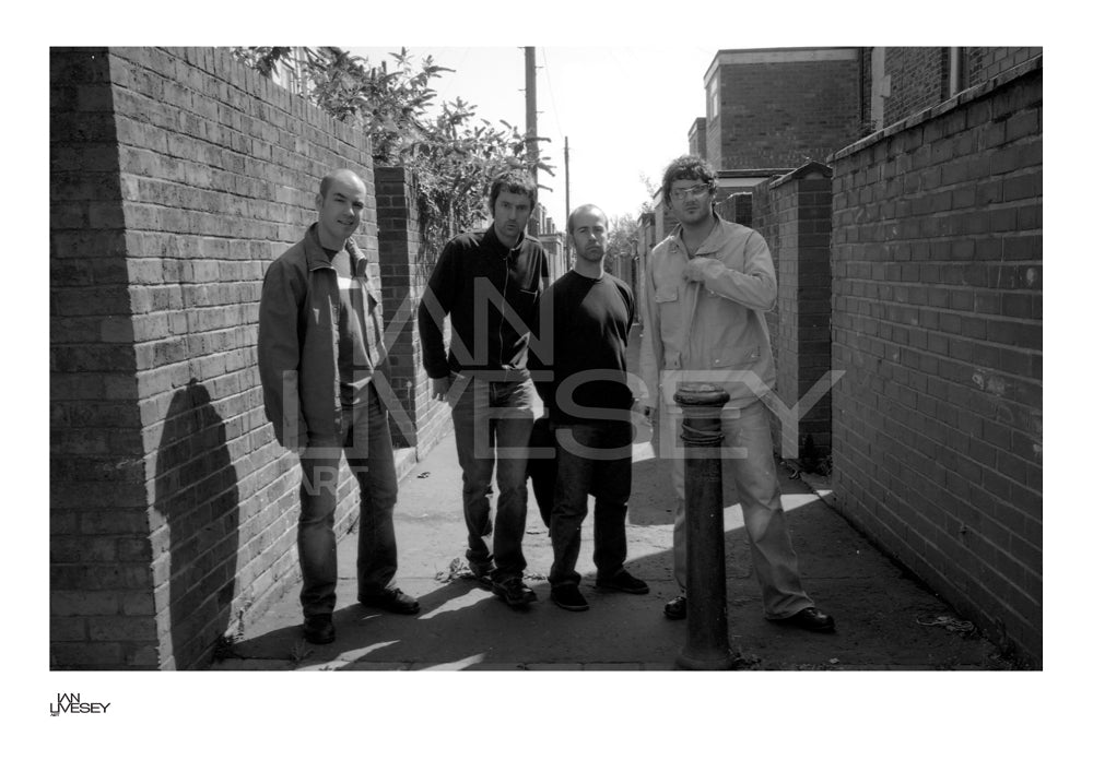Puressence - the band pose in alleyway during video shoot - Limited Edition Prints