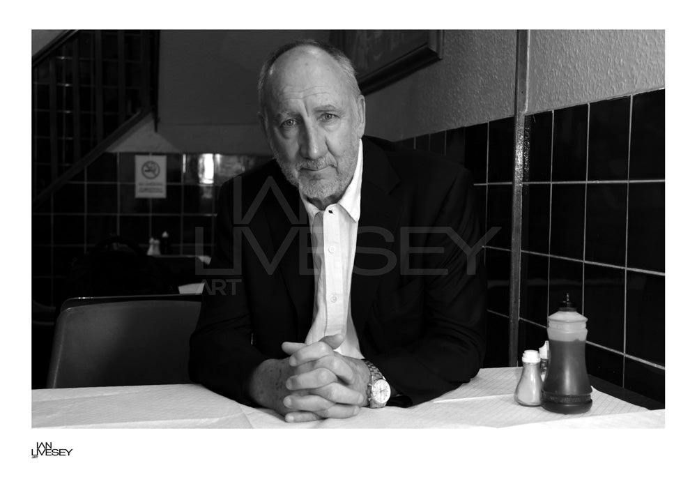Pete Townsend sat at the table  -Limited Edition prints