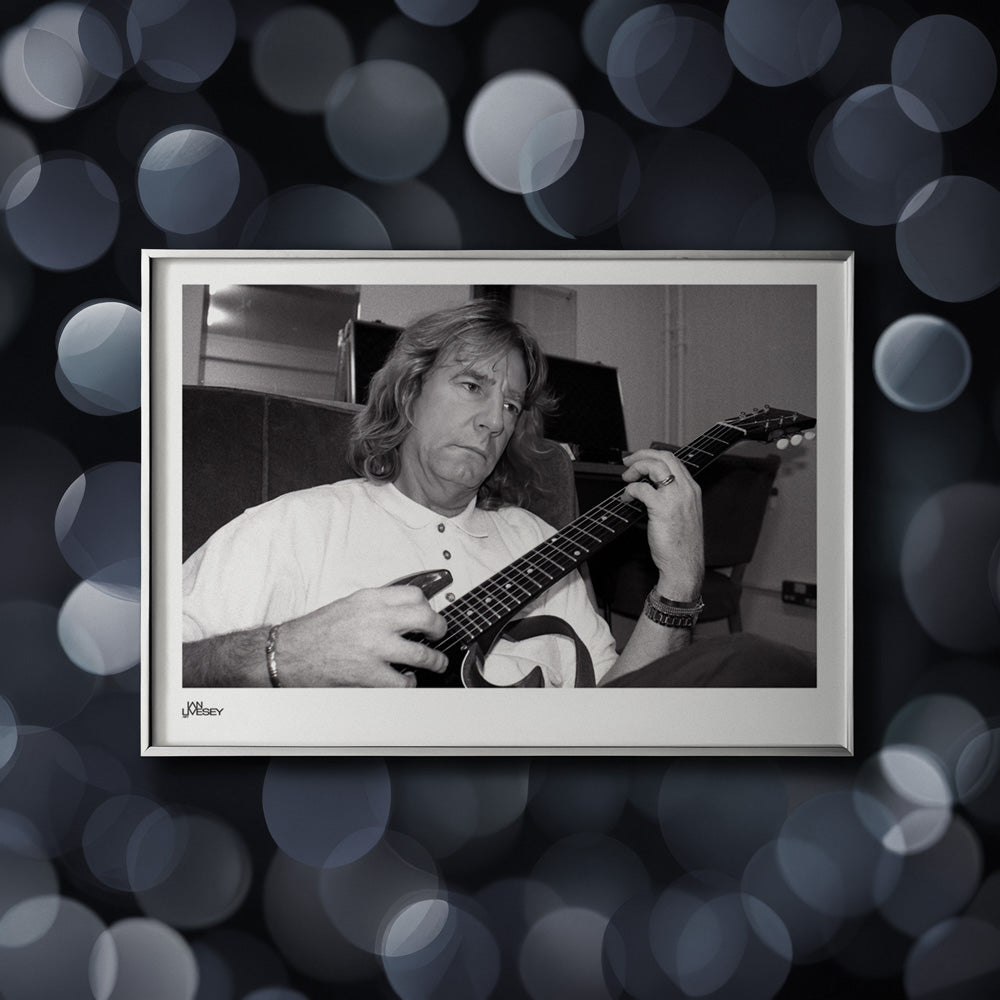 Rick Parfitt back stage on his guitar - Limited Edition Prints